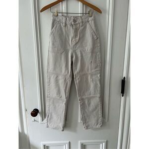 PacSun cream/beige vintage 90s boyfriend carpenter jeans 24